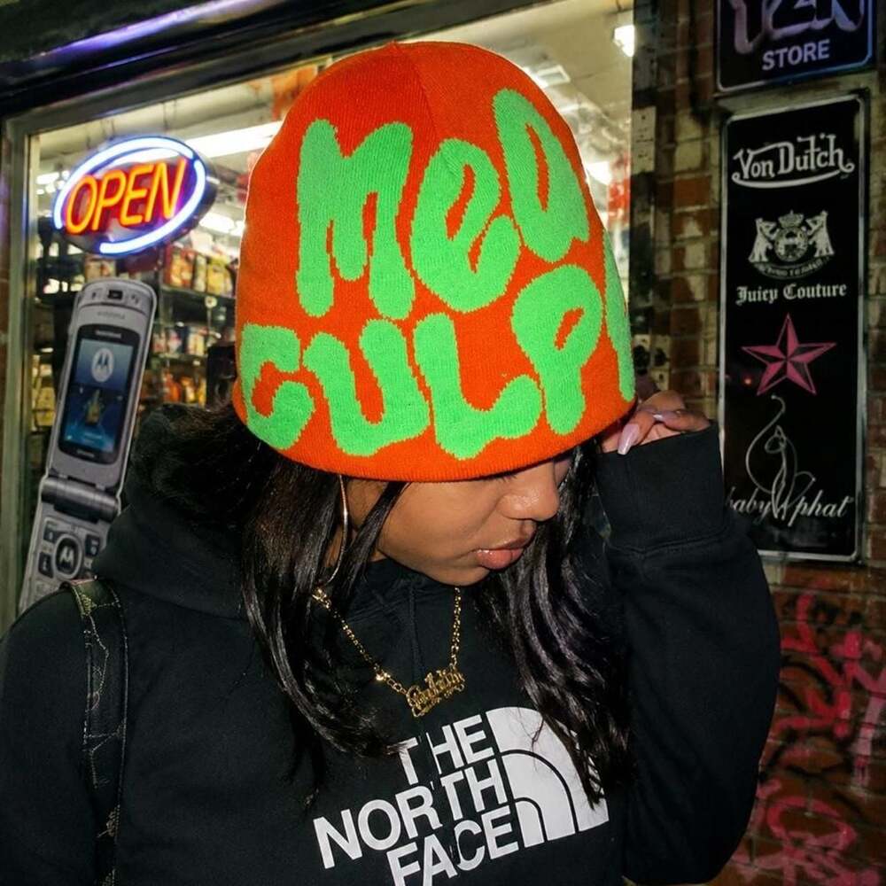 Mea Culpa Tangerine Edition Beanie Hat